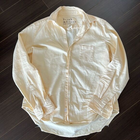 Frank & Eileen Button Up Shirt, Pale Yellow, XS - Picture 2 of 5